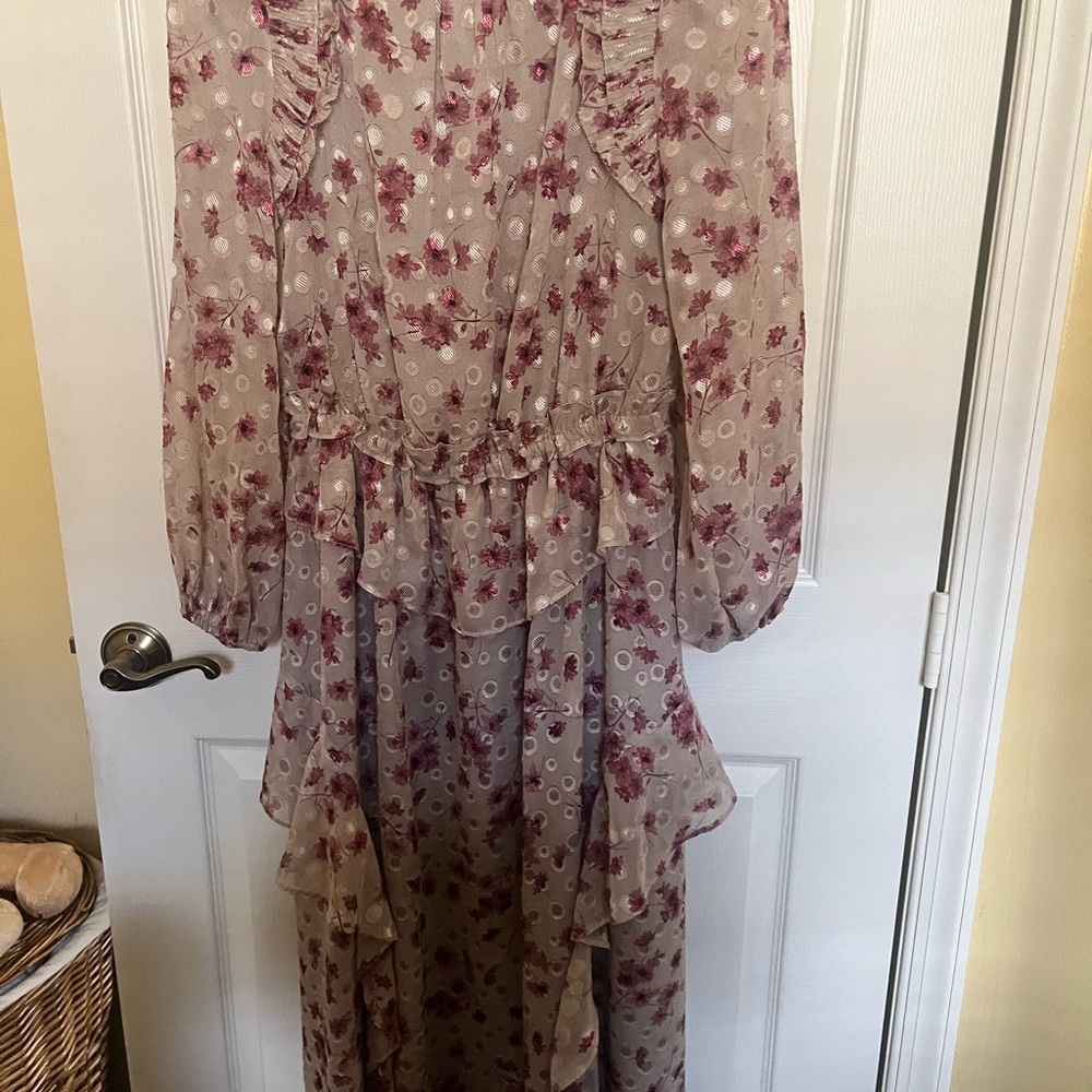 Current Air Floral Dress in Pink and Cream